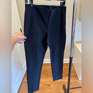 THEORY black sleek seemed pant slit front Sz 8